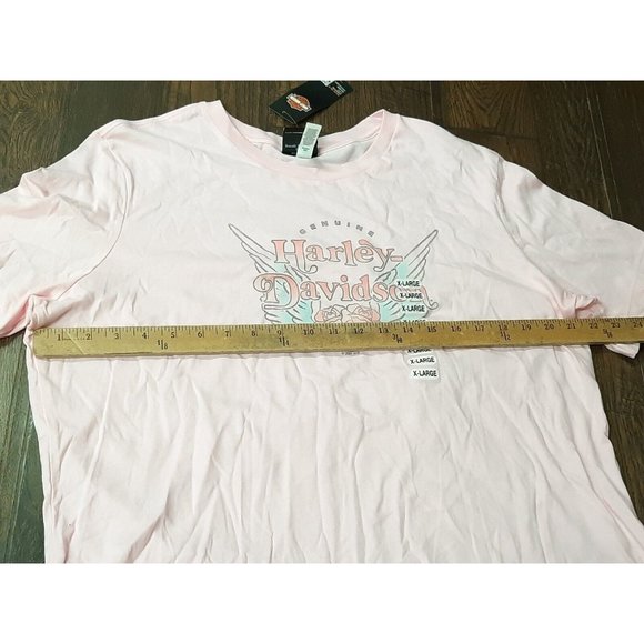 2) Women's Harley Davidson Logo Shirt. Black & Pink. Size XL. See Measurements - Picture 15 of 15